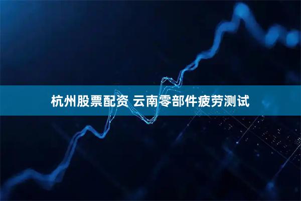 杭州股票配资 云南零部件疲劳测试
