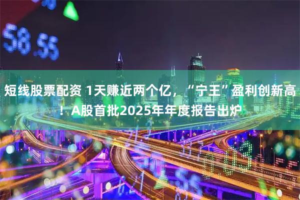短线股票配资 1天赚近两个亿,“宁王”盈利创新高!A股首批2025年年度报告出炉